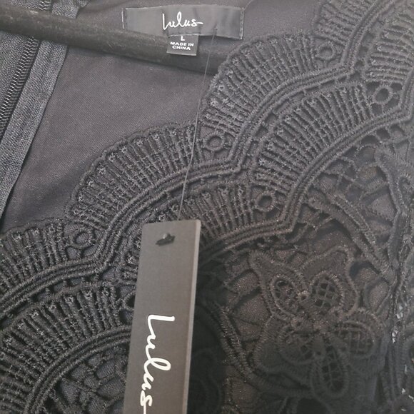 Lulu's Angel In Disguise - Sexy black crochet cocktail dress - NWT - Large - Picture 5 of 5